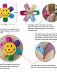Summer Crystal - Rainbow Glitter Smiley Face Hair Clip - 1 Pack