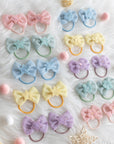 20pk Girls' 1.5 Inch Tulle Elastic Hair Ties - Ponytail Holders
