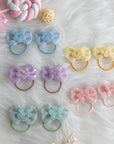 20pk Girls' 1.5 Inch Tulle Elastic Hair Ties - Ponytail Holders