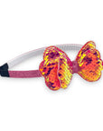 Girls' Sparkly Glitter Sequin Stuffed Bow Headband
