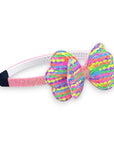 Girls' Sparkly Glitter Sequin Stuffed Bow Headband