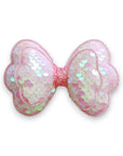 Summer Crystal Sparkling Sequins 3D Bow Hair Clip For Girls