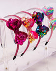Summer Crystal Sparkling Sequins 3D Bow Headband