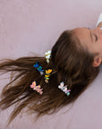 Summer Crystal Holographic Star and Butterfly Hair Clips - Pack of 8