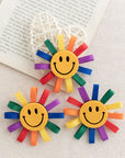 Summer Crystal Rainbow Ribbons Smiley Face Hair Clip