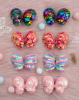 Summer Crystal Sparkling Sequins 3D Butterfly Bow Hair Clip For Girls