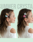 Summer Crystal - Glitter Mini Hair Clips – Assorted Colors Random Selection - 16 Pack
