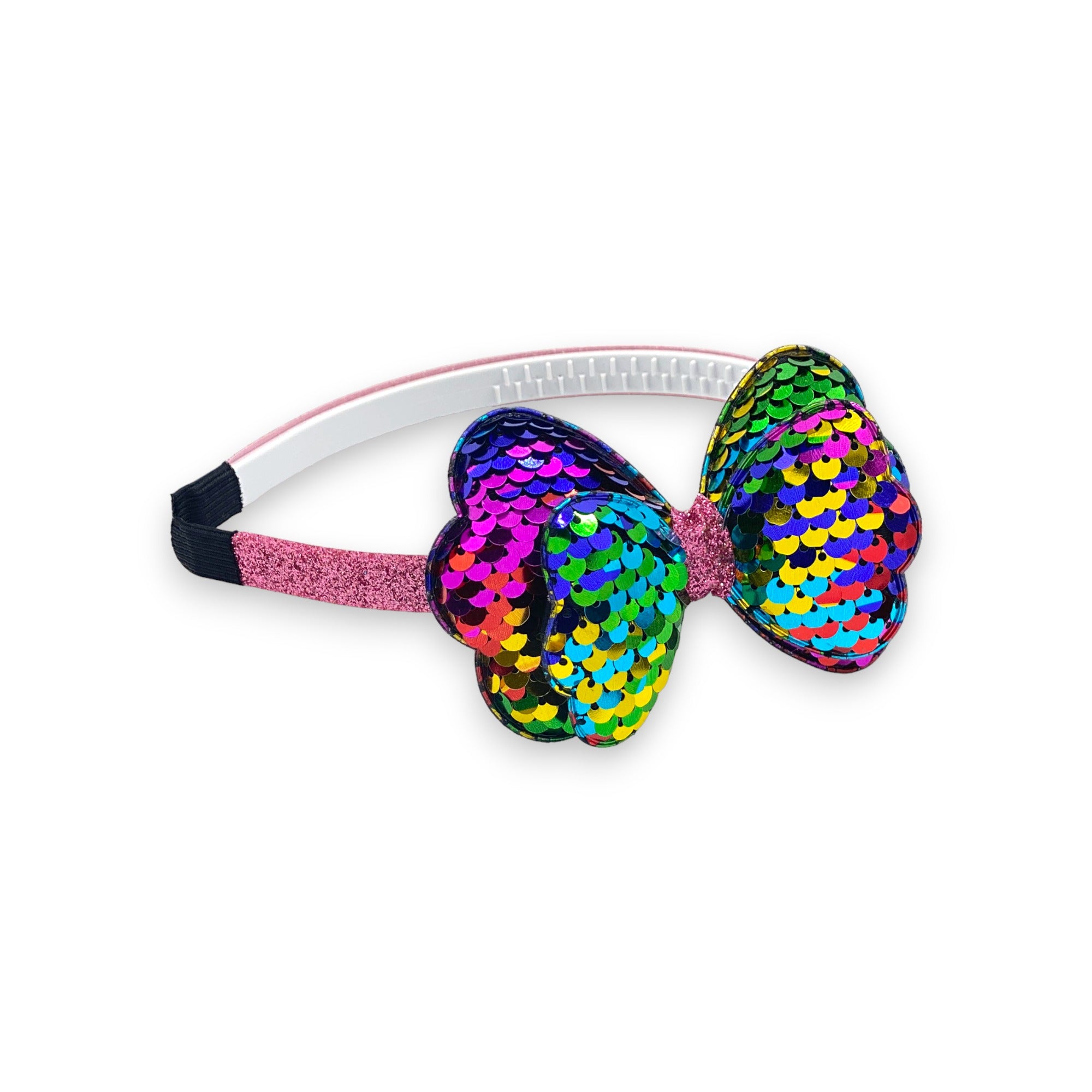 Summer Crystal Sparkling Sequins 3D Bow Headband For Girls