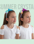Summer Crystal - Sequin Mermaid Tail with Starry Shell Headband - 1 Pack