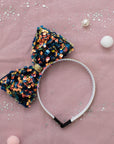 Summer Crystal Sparkling Large Sequins Bow Headband
