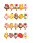 Summer Crystal Fruit Animal Popsicle Hair Clips - Pack of 4