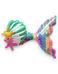 Summer Crystal Sparkling Sequins Mermaid Tail with Starry Shell Hair Clip For Girls - Stylish Alligator Hair Accessory