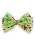 Summer Crystal Stars Tulle Large Bow Hair Clip For Girls and Women