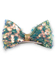 Summer Crystal - Large Sequin Top Bow Hair Clip - 1 Pack