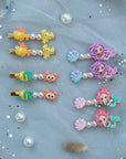 Girls' 4pk Mermaid Fantasy & Sweet Popsicles Hair Clip Set