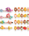 Girls' Mermaid and Fruit Popsicle Barrette Hair Clip Set