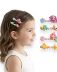Girls' 4pk Mermaid & Sea Life Hair Clip Gift Set – Premium Resin & Pearl Accessories