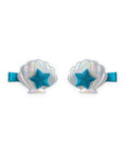 Summer Crystal 1 Pair Sea Shell Pearl Hair Clips For Girls