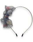 Girls' Tulle Mesh Pompoms Bow Headband