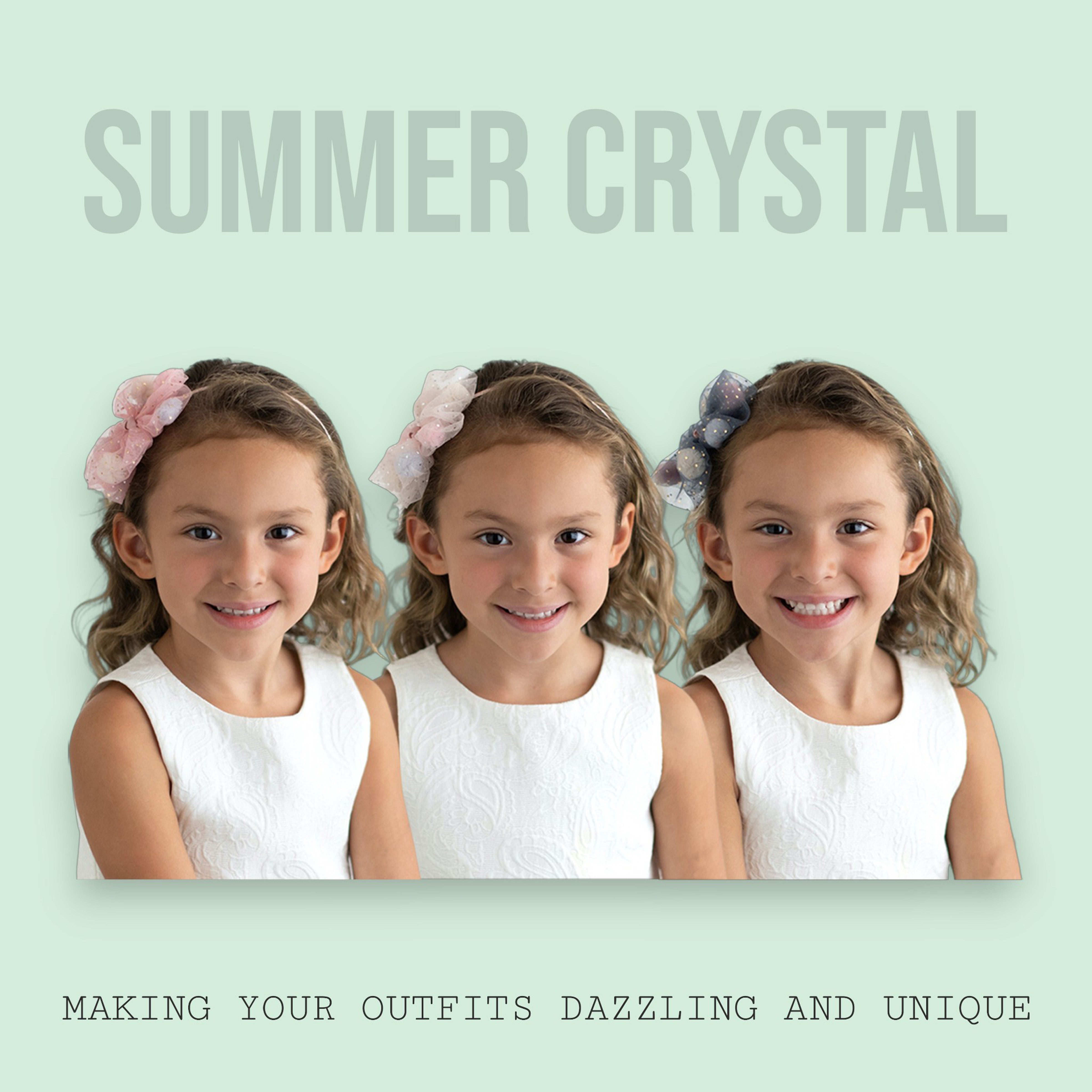 Girls' Tulle Mesh Pompoms Bow Headband