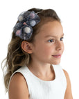 Summer Crystal Mesh Tulle Pompons Bow Headband