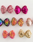 Summer Crystal Sequin Glitter Stuffed Bow Alligator Clip