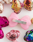 Summer Crystal Sequin Glitter Stuffed Bow Alligator Clip