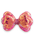 Summer Crystal Sequin Glitter Stuffed Bow Alligator Clip