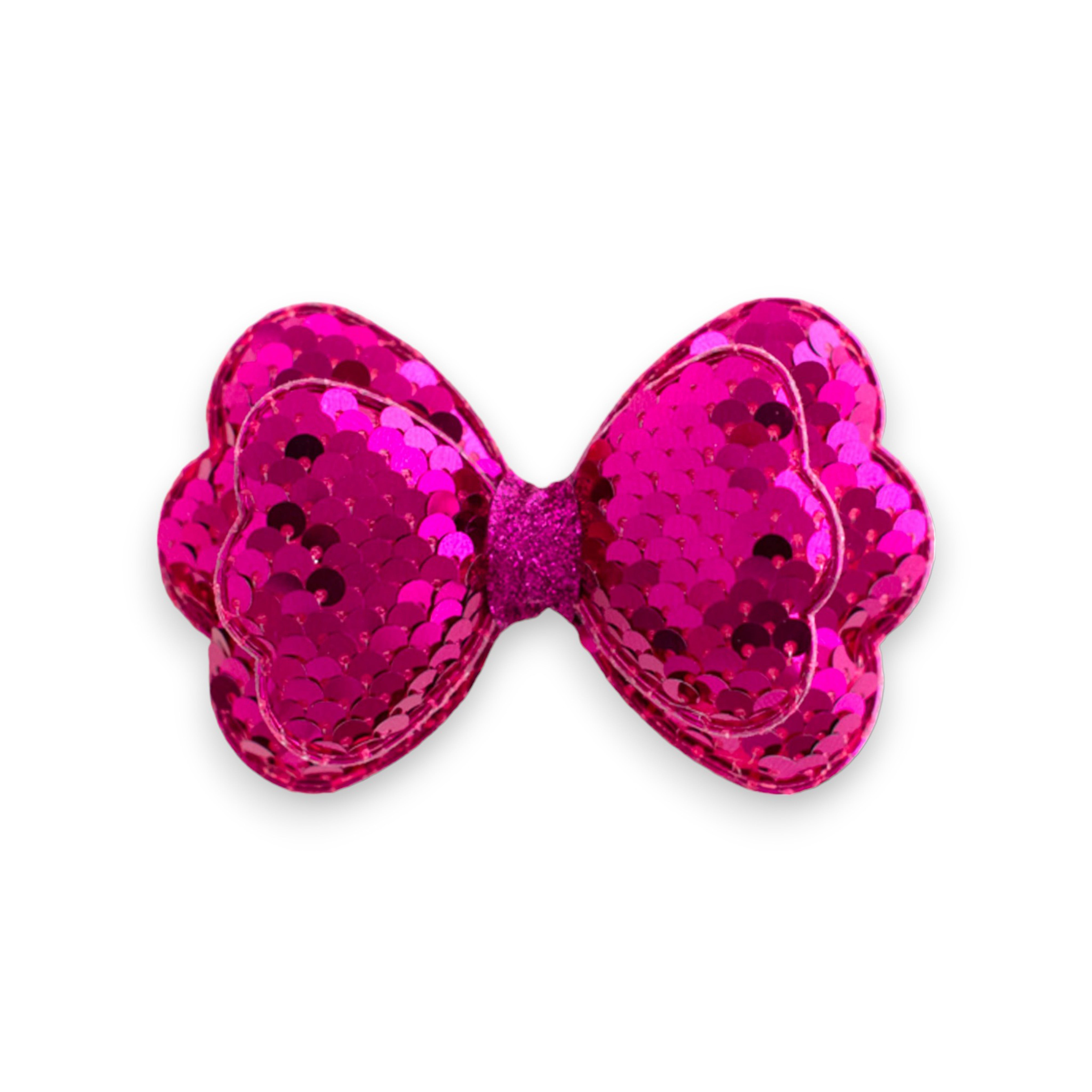 Summer Crystal Sequin Glitter Stuffed Bow Alligator Clip