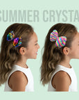 Summer Crystal Sequin Glitter Stuffed Bow Alligator Clip