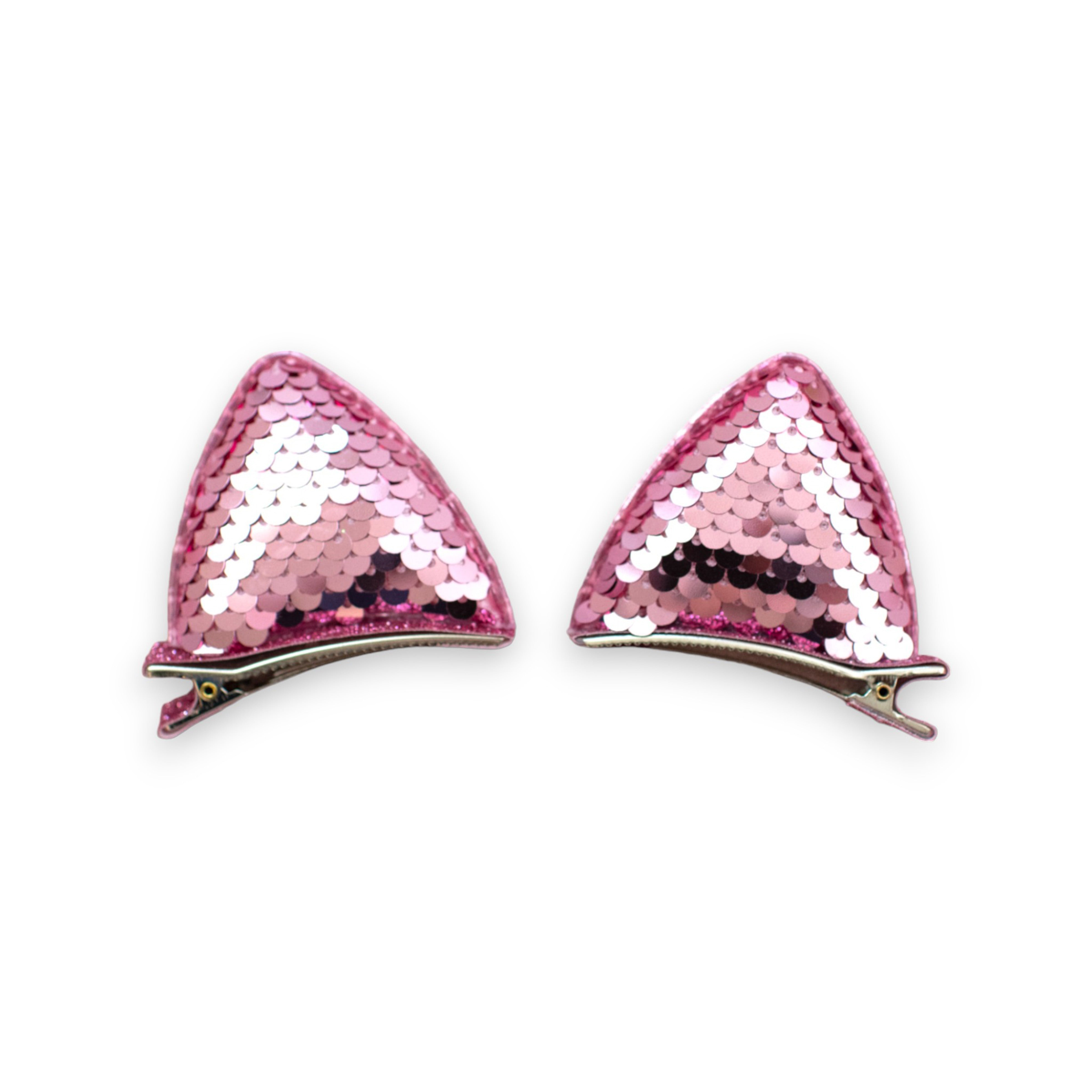 Girls' 1 Pair Sparkly Glitter Sequin Cat Ears Hair Clips