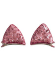 Summer Crystal - Sequin Cat Ears Hair Clips - 1 Pair