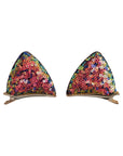Summer Crystal - Sequin Cat Ears Hair Clips - 1 Pair