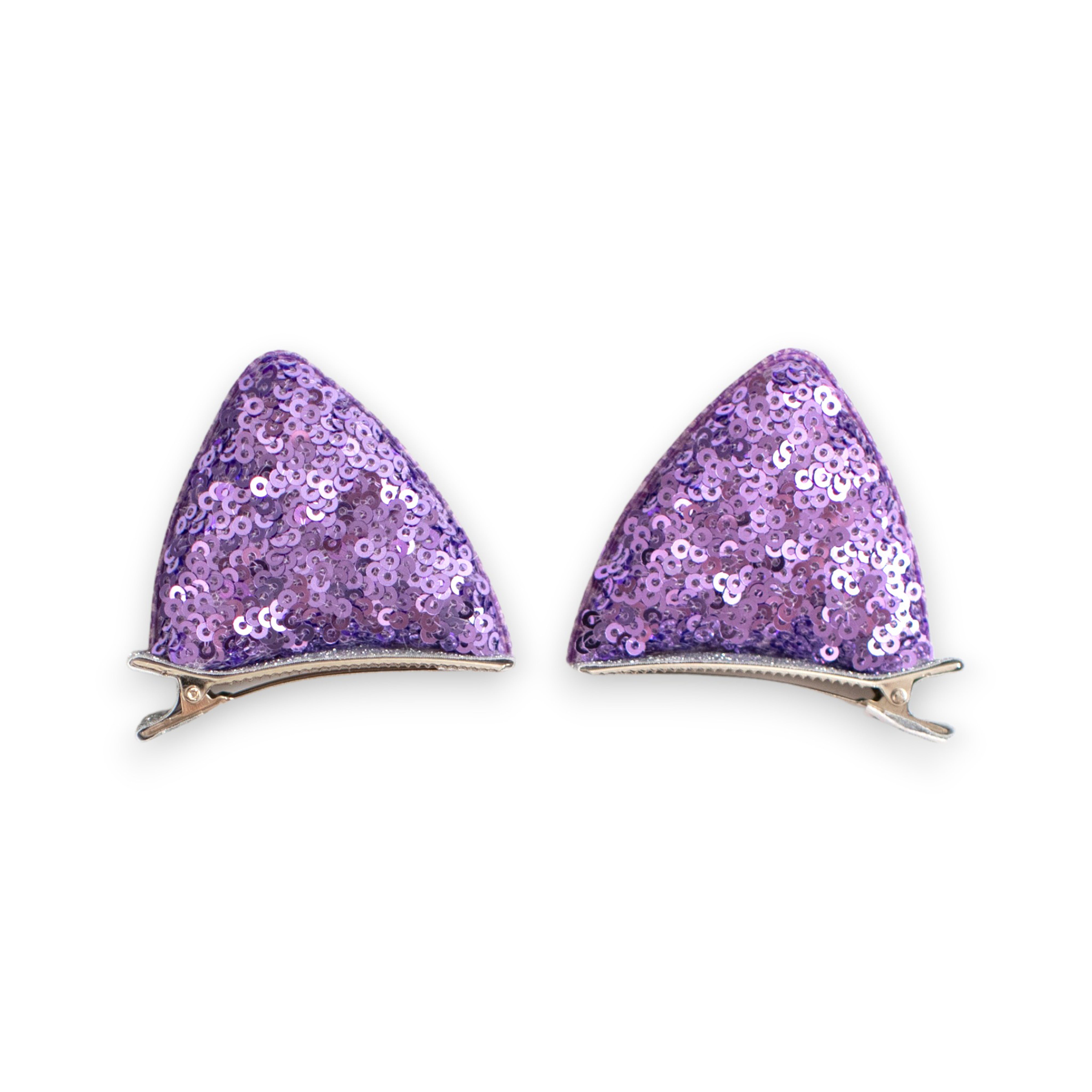 Summer Crystal - Sequin Cat Ears Hair Clips - 1 Pair