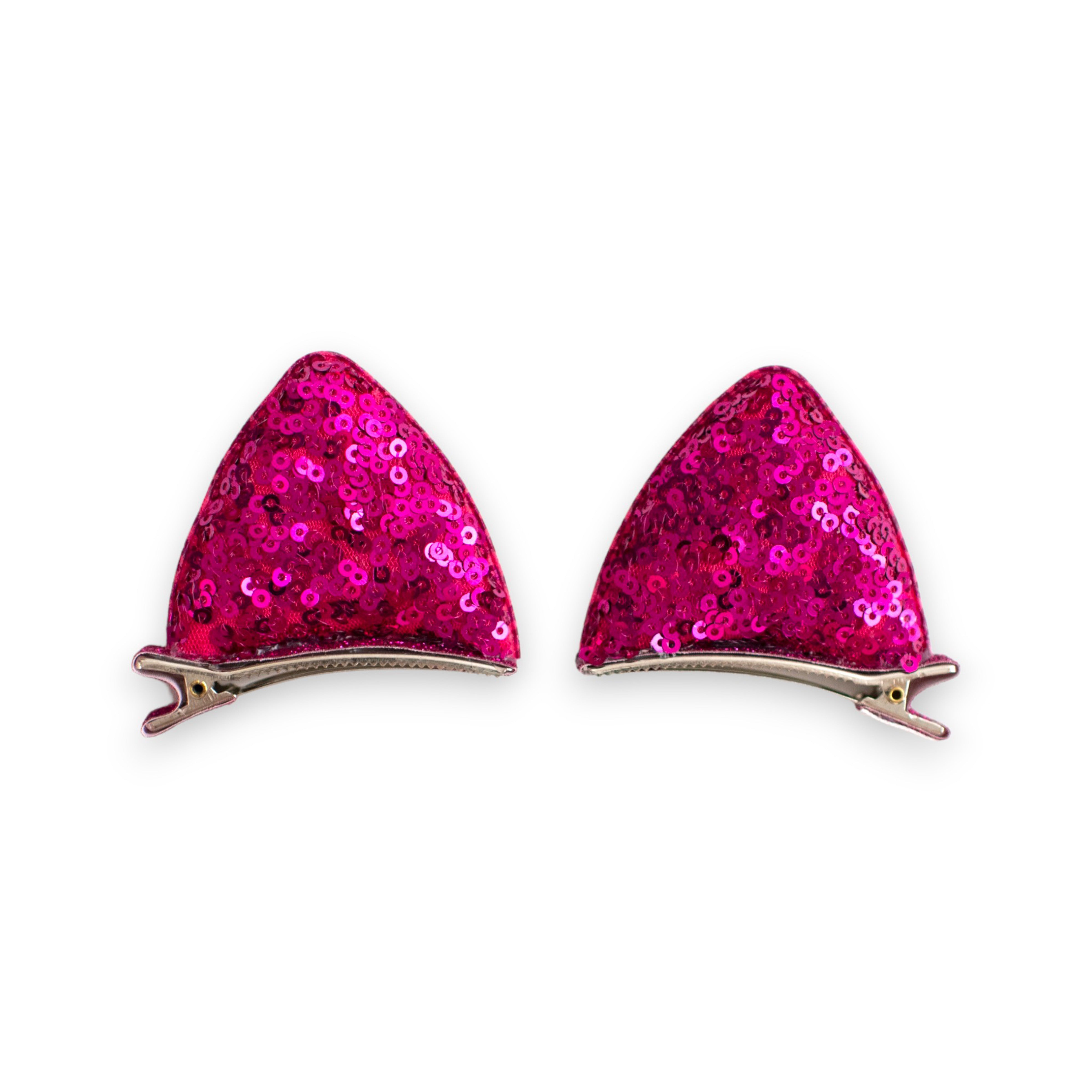 Summer Crystal - Sequin Cat Ears Hair Clips - 1 Pair