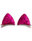 Summer Crystal - Sequin Cat Ears Hair Clips - 1 Pair