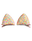 Summer Crystal - Sequin Cat Ears Hair Clips - 1 Pair
