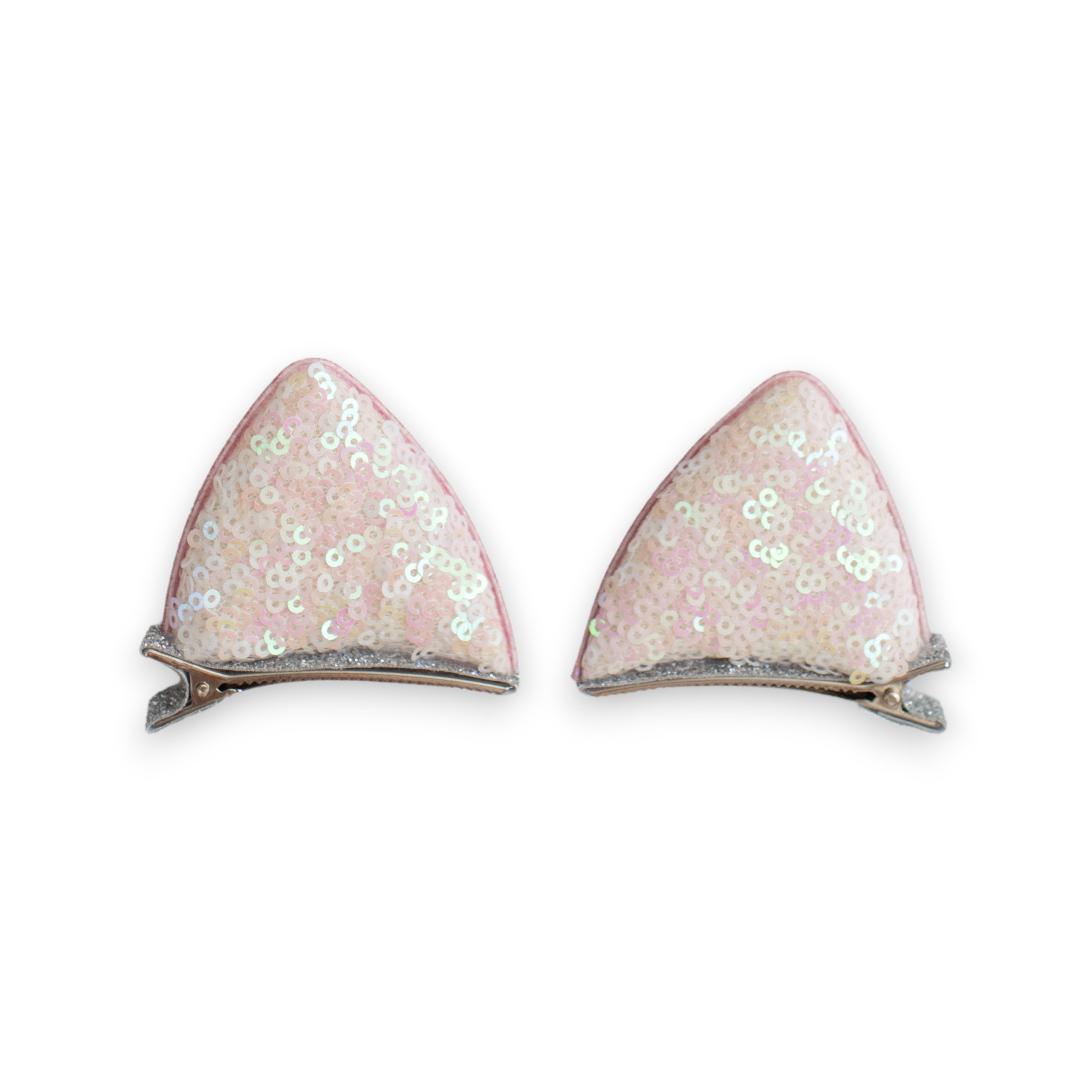 Summer Crystal - Sequin Cat Ears Hair Clips - 1 Pair