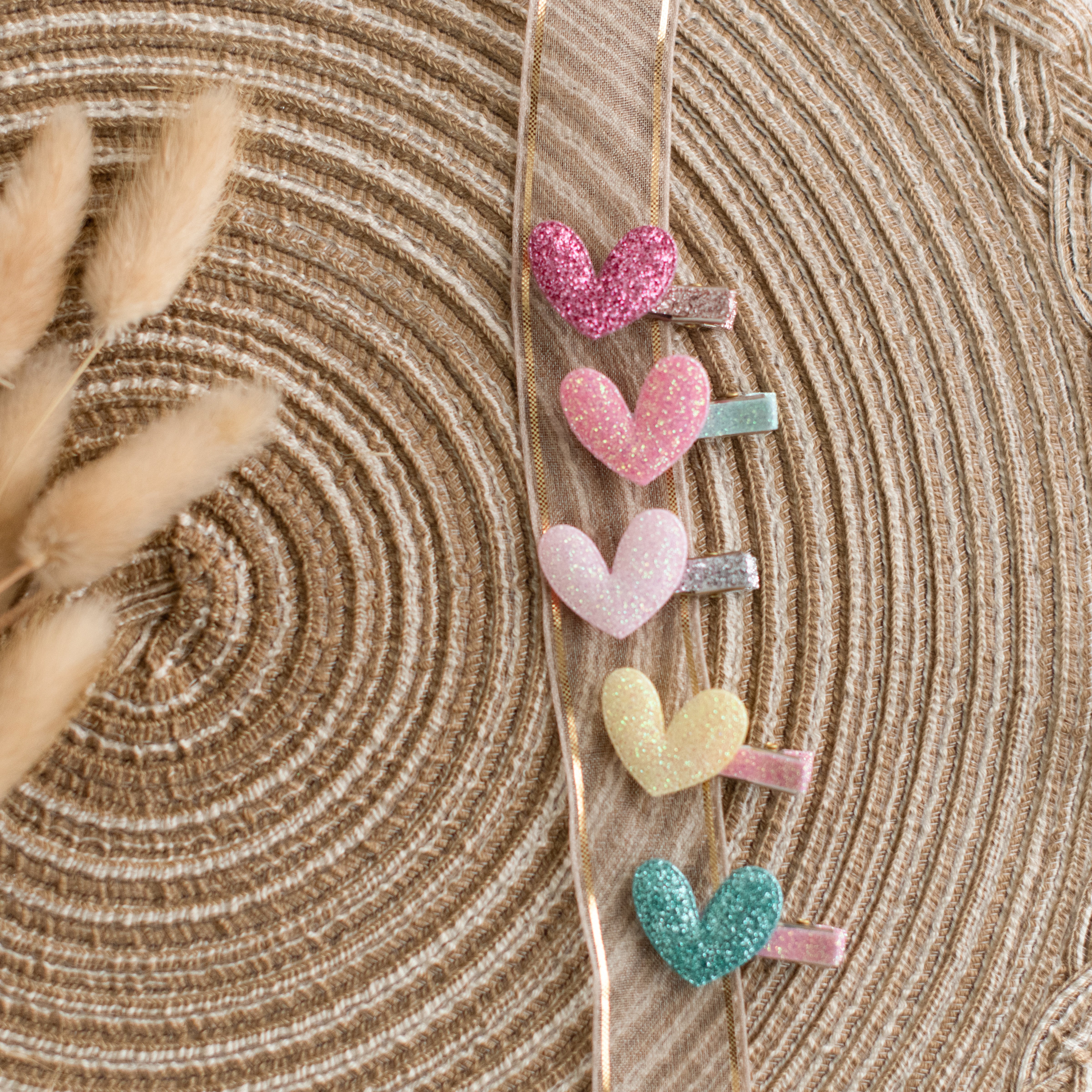 Summer Crystal - Glitter Mini Hair Clips – Assorted Colors Random Selection - 8 Pack