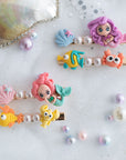 Summer Crystal - Pearls Mermaid Sea Life Hair Clips - 4 Pack