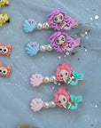 Summer Crystal - Pearls Mermaid Sea Life Hair Clips - 4 Pack