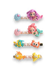 Summer Crystal - Pearls Mermaid Sea Life Hair Clips - 4 Pack