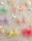 Girls' 5pk Tulle Bow Hair Clips Gift Set