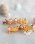 Summer Crystal Fruit Animal Popsicle Alligator Clips - 4 Pcs Set