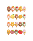 Summer Crystal Fruit Animal Popsicle Alligator Clips - 4 Pcs Set