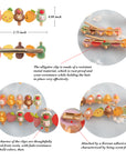 Summer Crystal Fruit Animal Popsicle Alligator Clips - 4 Pcs Set