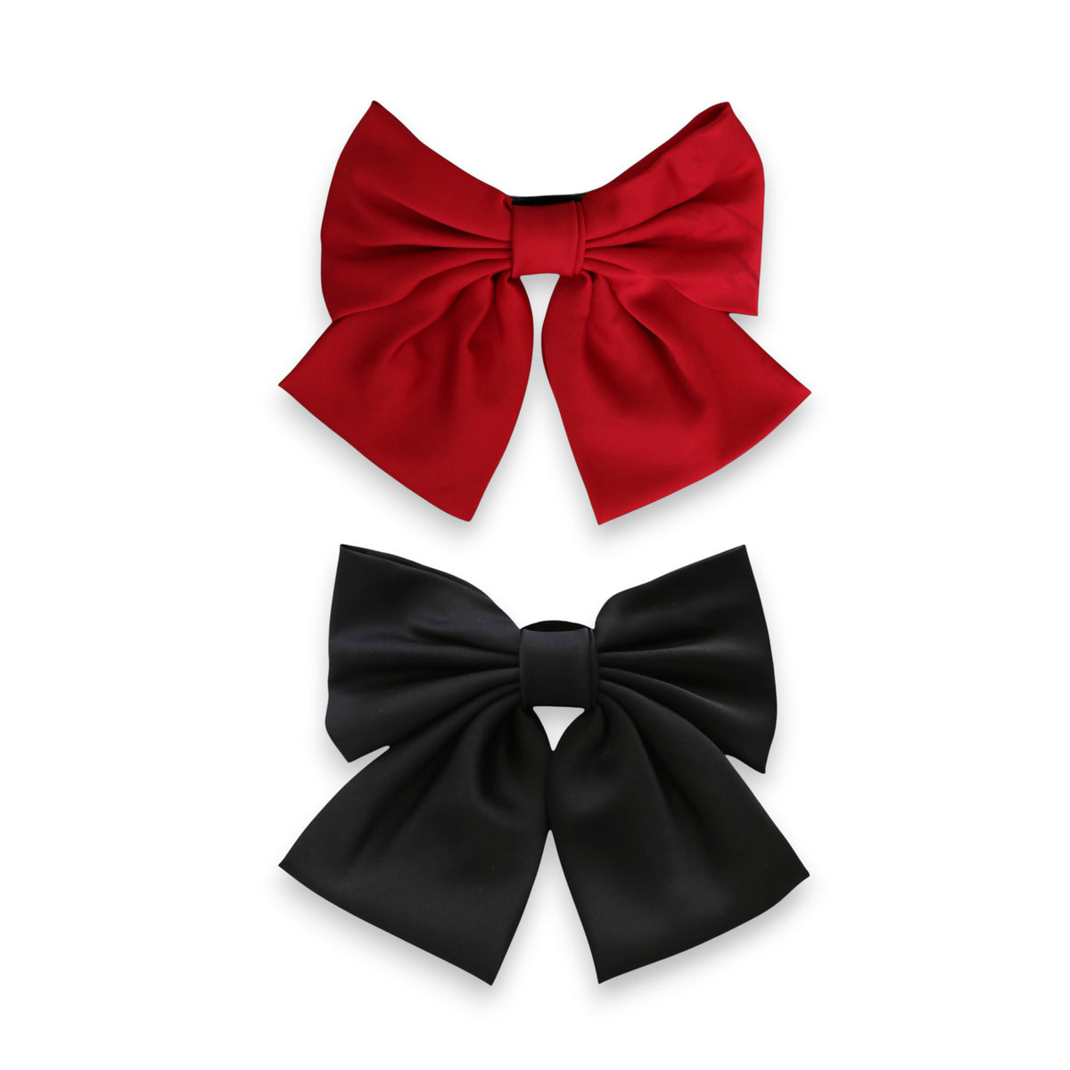 Girls' &amp; Women Elegant Oversized Satin Bow Barrette Hair Clip