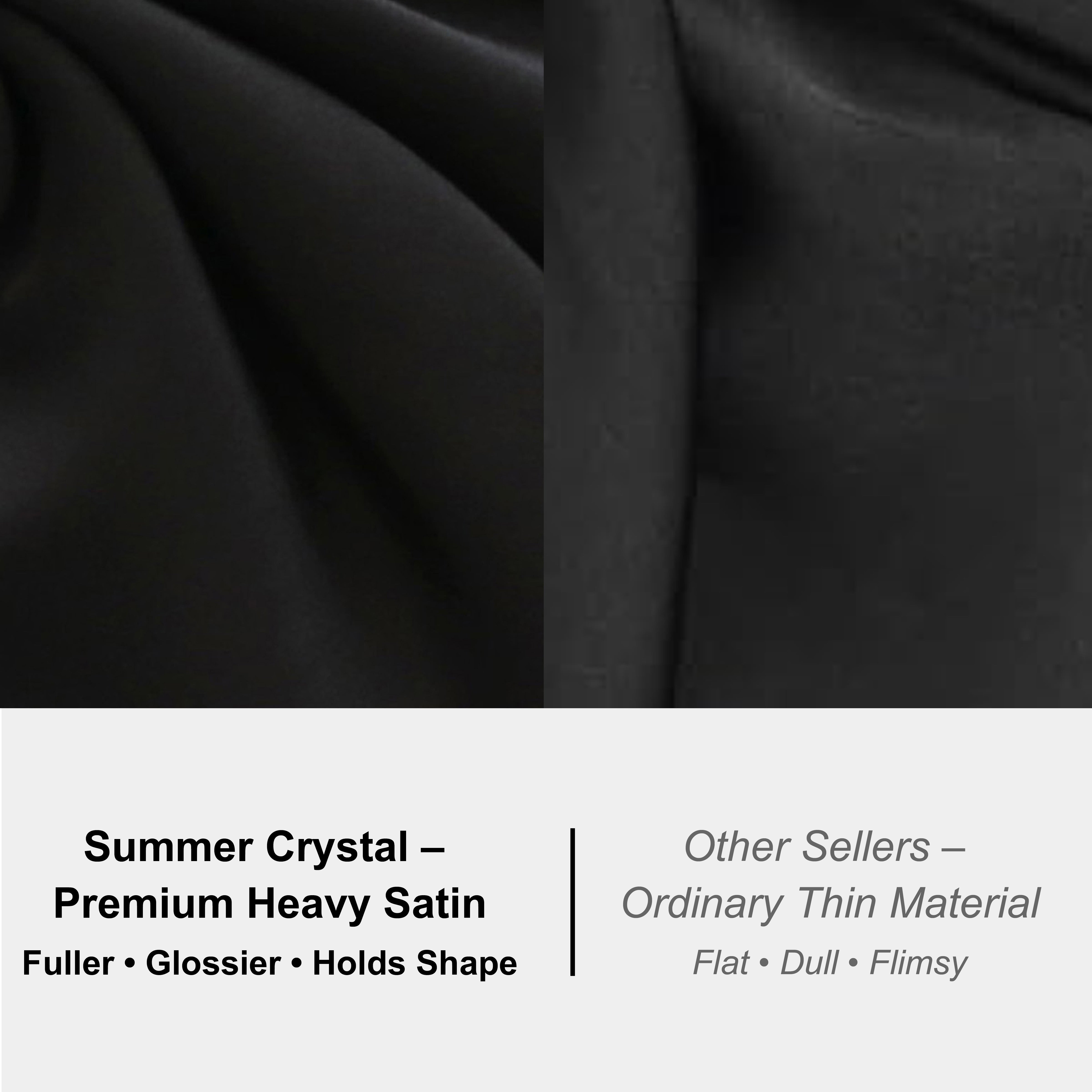 Summer Crystal - Elegant Oversized Satin Bow Barrette Hair Clip for Girls &amp; Women - 1 Pack