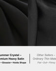 Summer Crystal - Elegant Oversized Satin Bow Barrette Hair Clip for Girls & Women - 1 Pack
