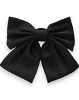 Summer Crystal - Elegant Oversized Satin Bow Barrette Hair Clip for Girls & Women - 1 Pack